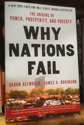 Why nations fail by Daron Acemoglu and James A. Robinson